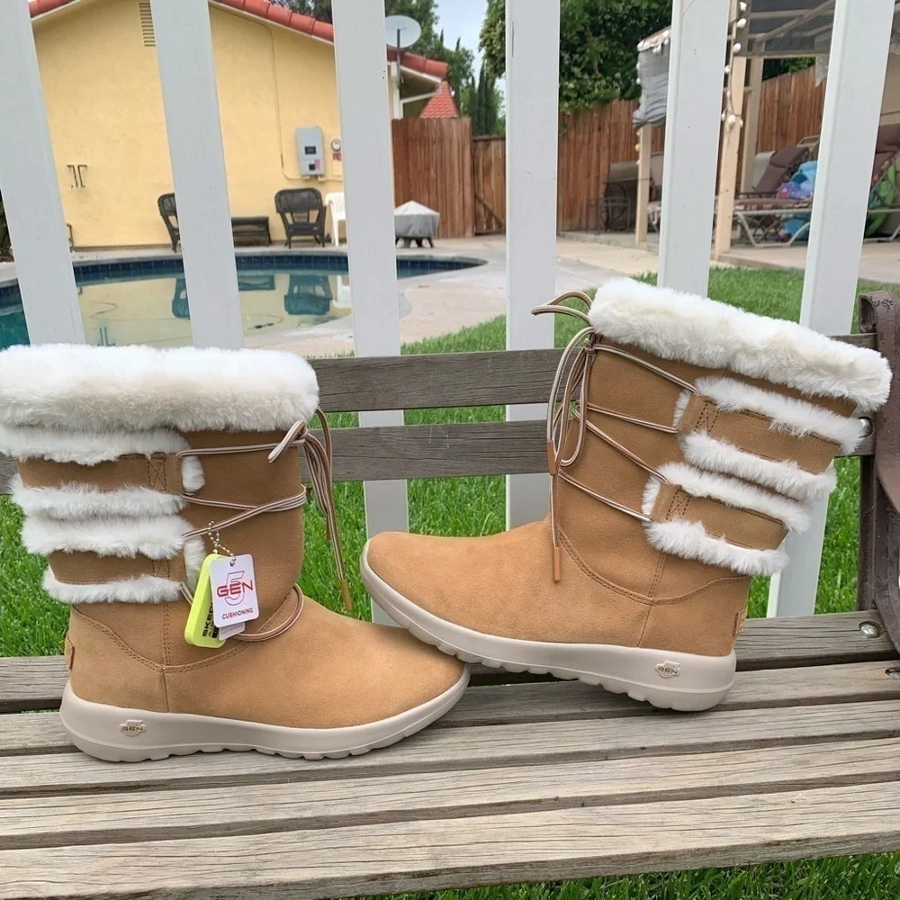 Skechers suede leather winter‎ boots NWT